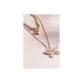 Classy double layer heart& butterfly  charming  necklace