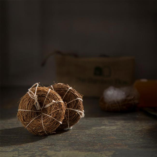 Exfoliating Body Scrubber | Vetiver Roots (Khas) | Handwoven Khas Loofah