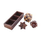 Wooden 3D Puzzles Game 3-in-1 Soma Cube Interlocking Block Snake Cube
