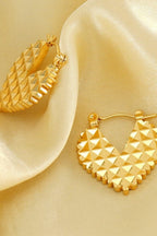 Stainless steel earrings Heart shape Anti tarnish and Anti Allergic 18 k gold plating