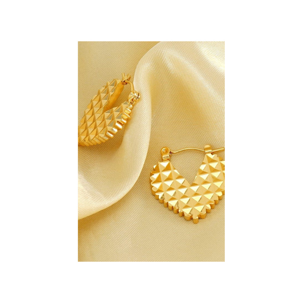 Stainless steel earrings Heart shape Anti tarnish and Anti Allergic 18 k gold plating