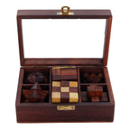 Wooden 3D Puzzle Six in One Game Set