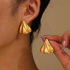 Stainless steel material earrings Anti tarnish and Anti Allergic 18 k gold plated steel Superior Quality