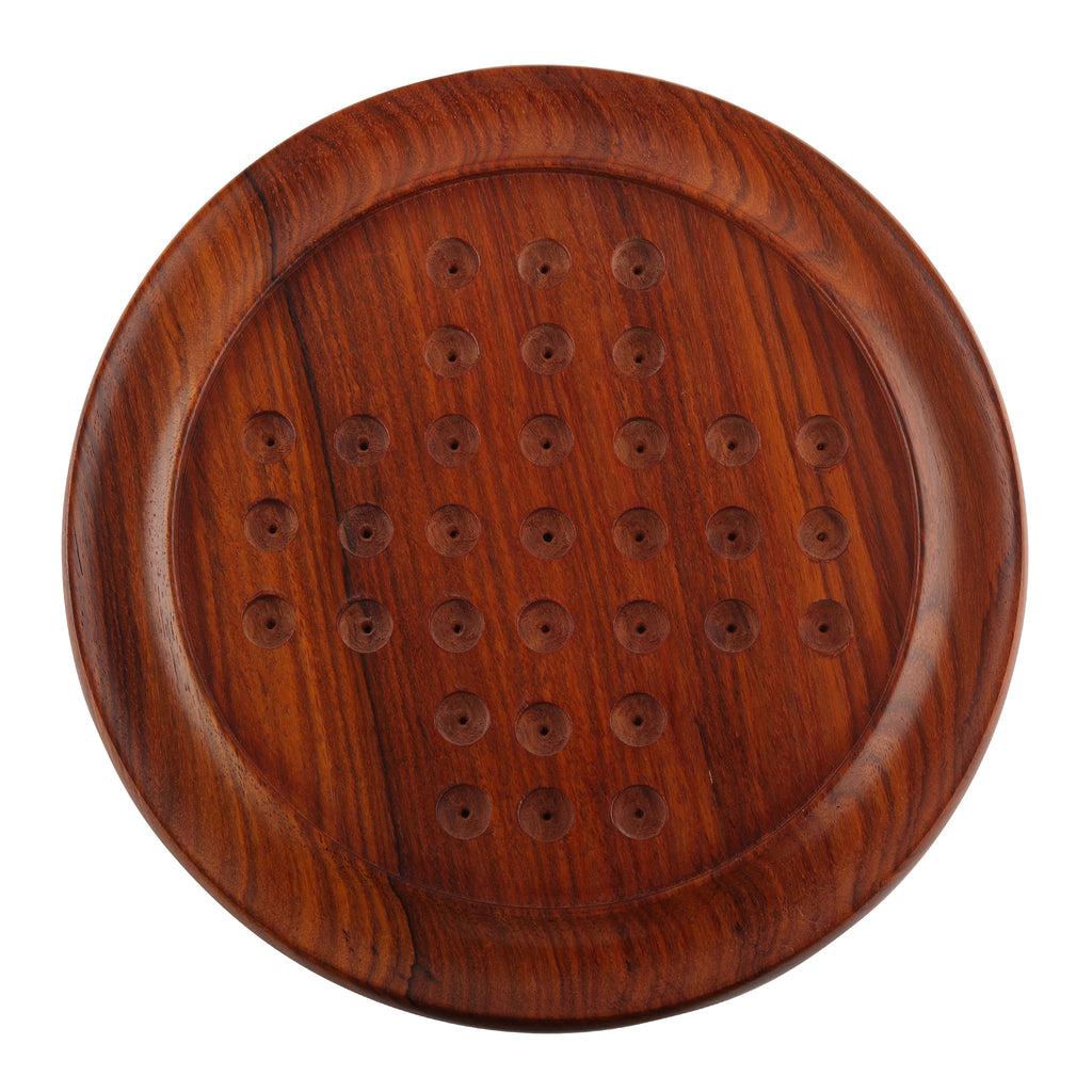 Solitaire Board Game with Glass Marbles 9"