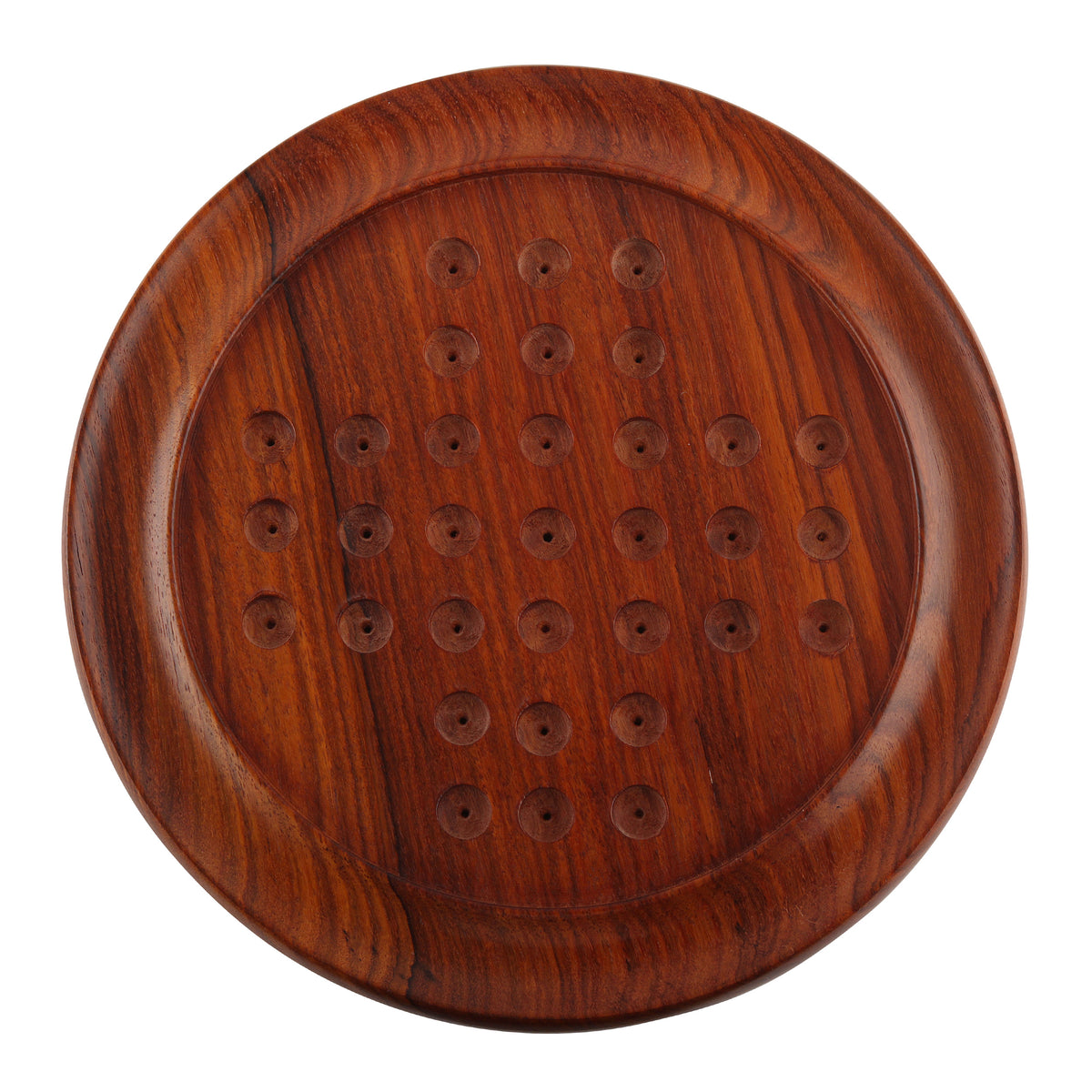 Solitaire Board Game with Glass Marbles 9"