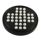 Solitaire Board Game with Glass Marbles 9"
