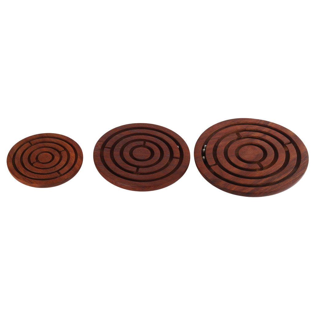 Wooden Labyrinth Ball-in-a-Maze Puzzle 6"