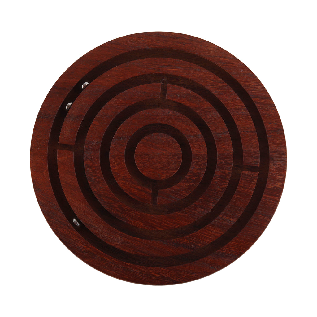 Wooden Labyrinth Ball-in-a-Maze Puzzle 6"