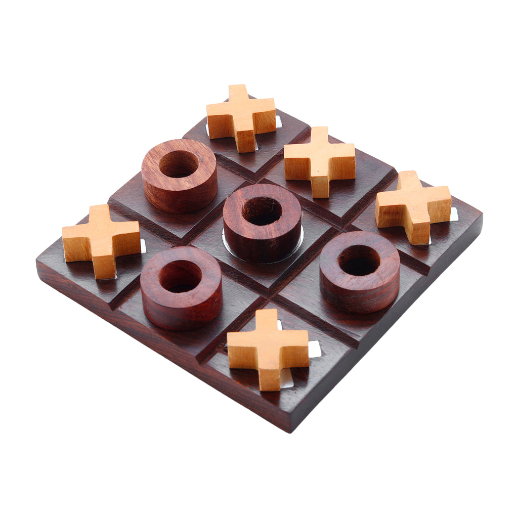 Noughts and Crosses Tic Tac Toe Solitaire 2-in-1 Travel Board Game