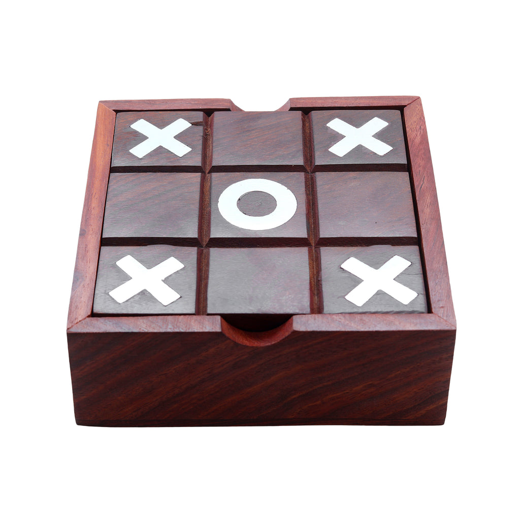 Noughts and Crosses Tic Tac Toe Solitaire 2-in-1 Travel Board Game
