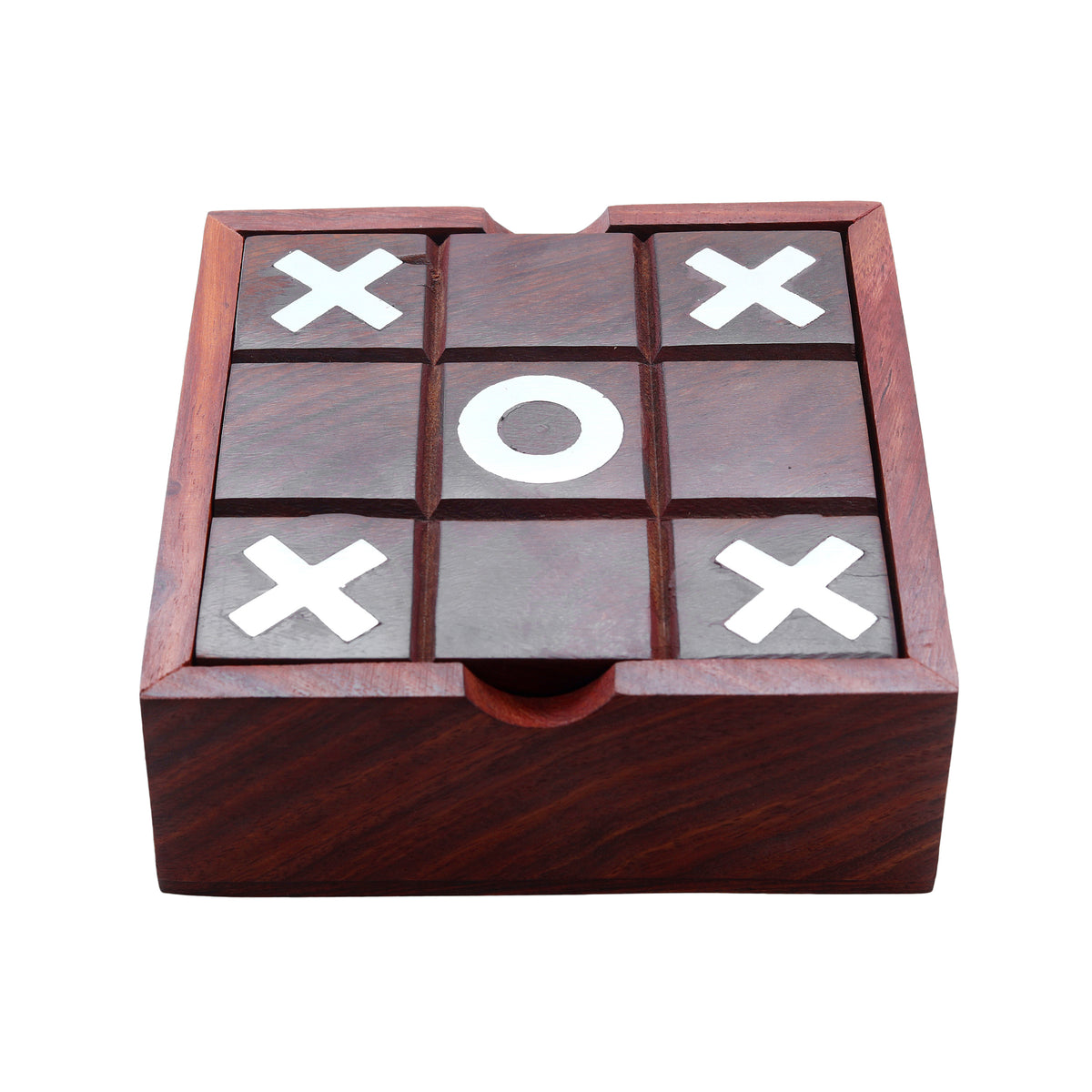 Noughts and Crosses Tic Tac Toe Solitaire 2-in-1 Travel Board Game