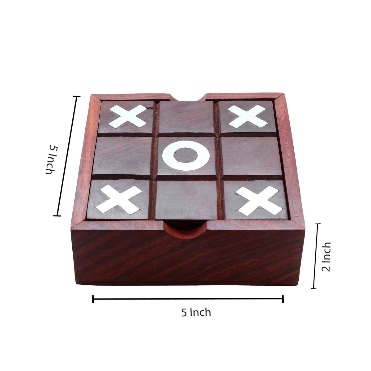 Noughts and Crosses Tic Tac Toe Solitaire 2-in-1 Travel Board Game
