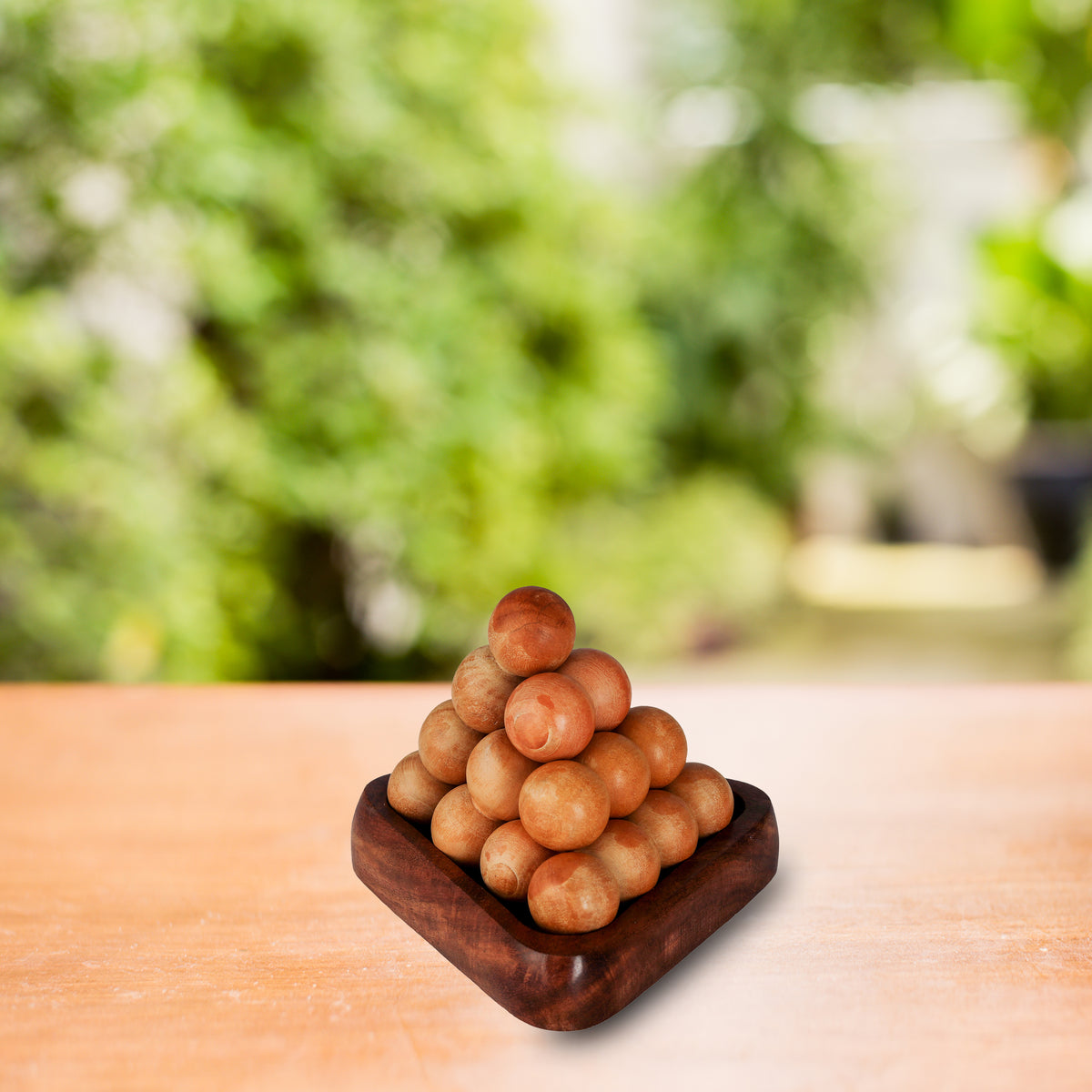 Handmade Wooden Pyramid Puzzle Game