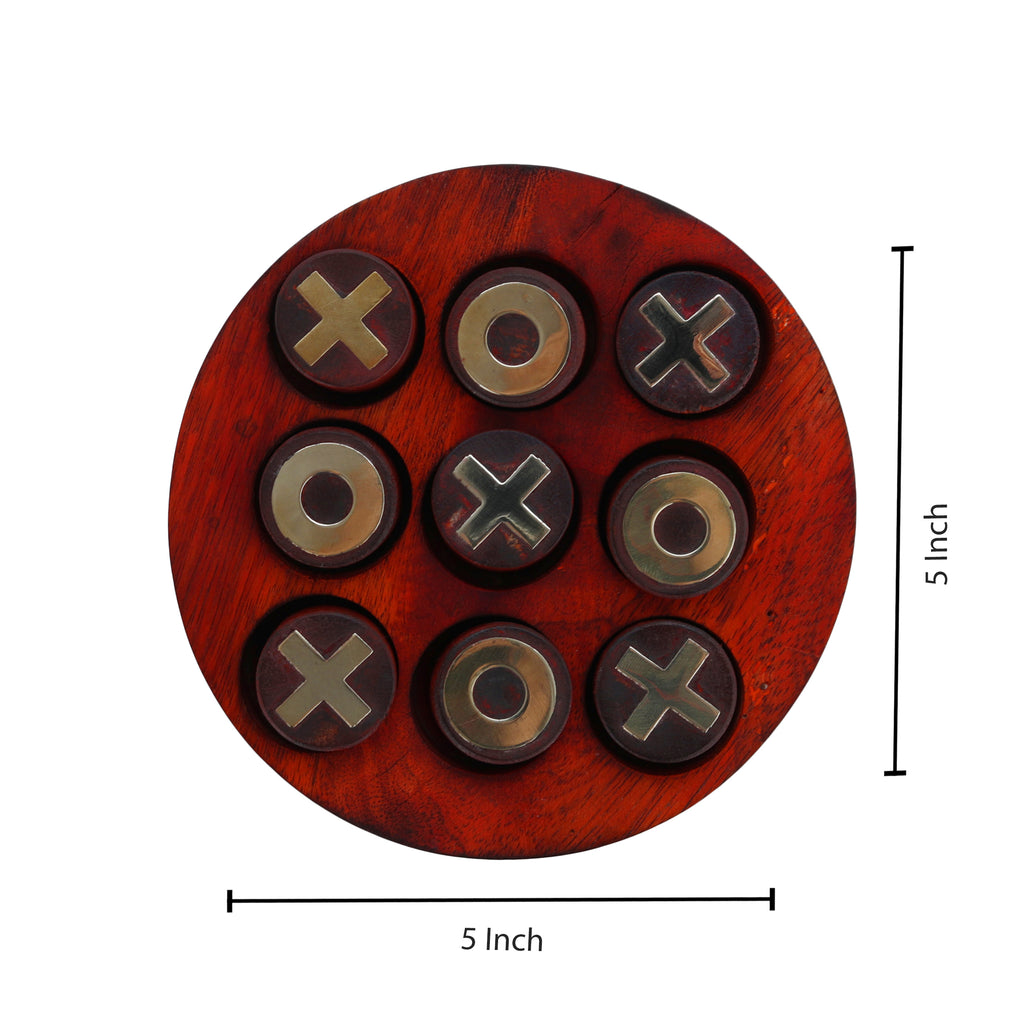 Wooden Noughts Crosses Tic Tac Toe Pedagogical Board Game