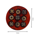 Wooden Noughts Crosses Tic Tac Toe Pedagogical Board Game
