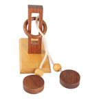 Handmade Wooden Rope and Loop Organic 3D Brain Teaser Puzzle Thread