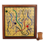 Handmade Wooden Classic 2 in 1 Magnetic Ludo Snakes and Ladders Set