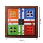 Handmade Wooden Classic 2 in 1 Magnetic Ludo Snakes and Ladders Set