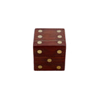 Handcrafted Box and 5 Dice Set Paperweight Puzzles Wooden Toys and Games