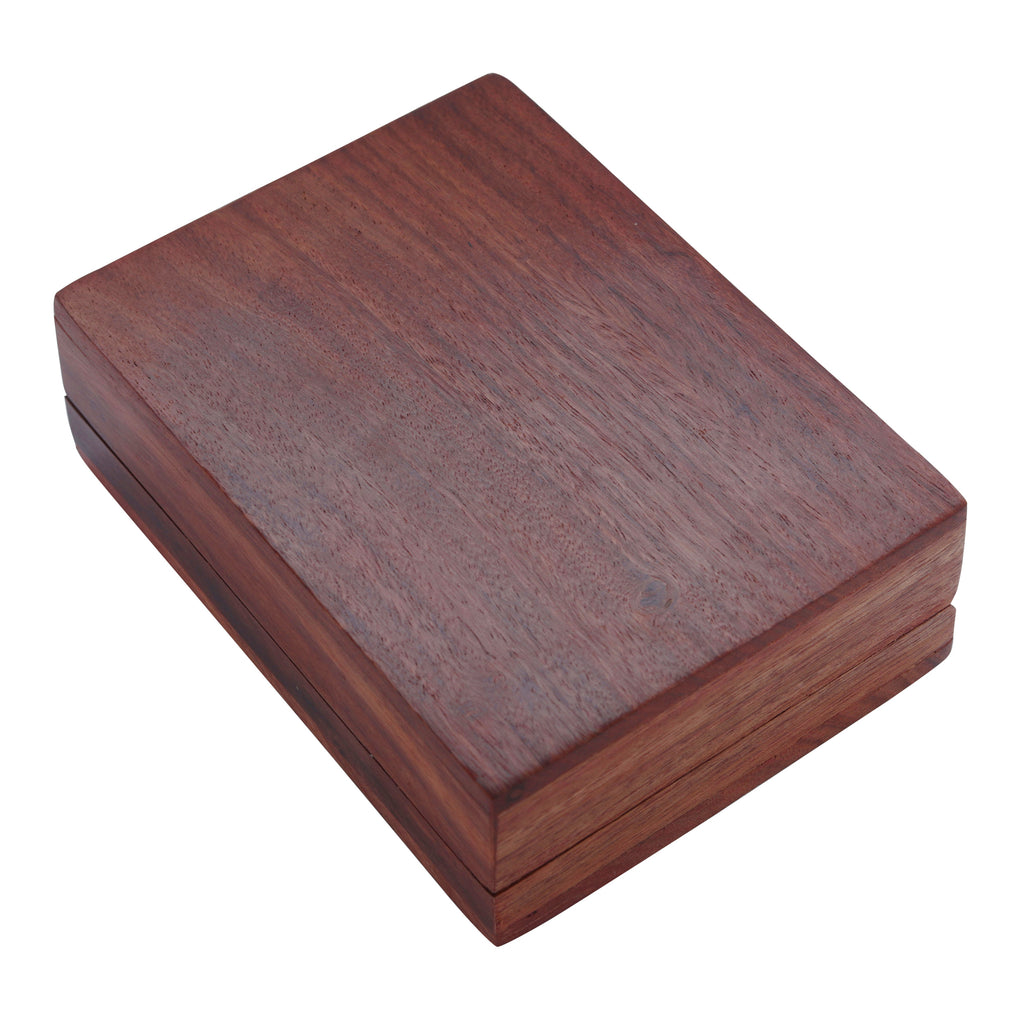 Playing Card Rosewood Deck Case Holder Box Elephant Design Free Cards