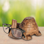 Turtle Wooden Spectacle Holder Table Organiser Stand for Men & Women