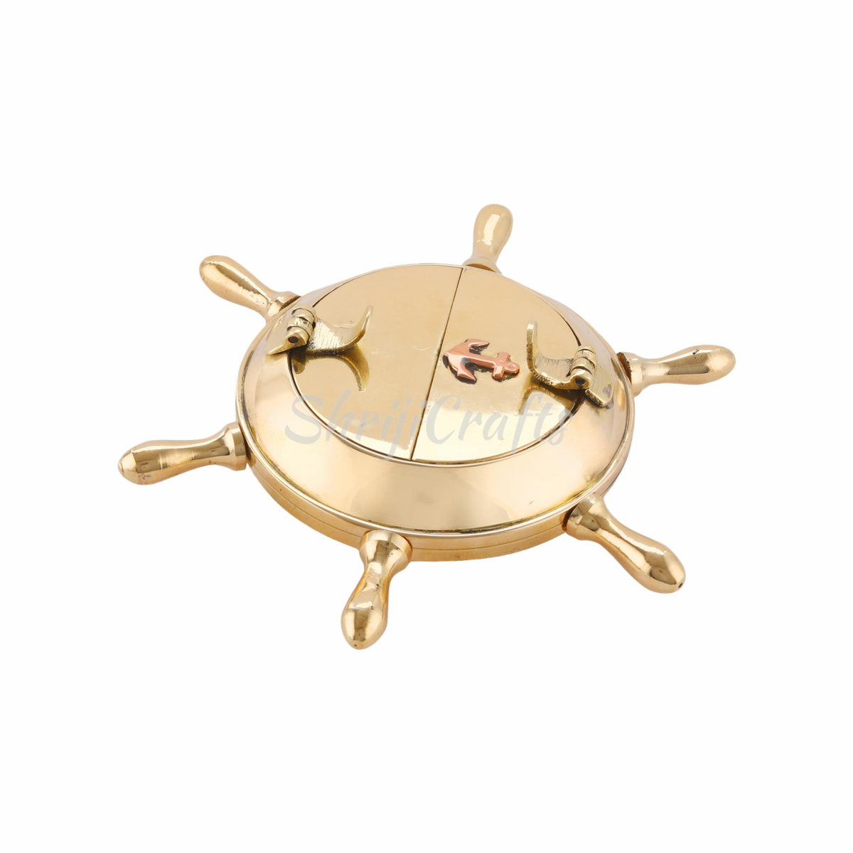 Nautical Wheel Design Cigarettes Ashtray for Outdoor Indoor, Unique for Home Office Tabletop Decoration
