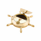 Nautical Wheel Design Cigarettes Ashtray for Outdoor Indoor, Unique for Home Office Tabletop Decoration