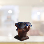 Elephant Lovers Gifts Wooden Spectacle Holder Table Organiser Stand for Men & Women