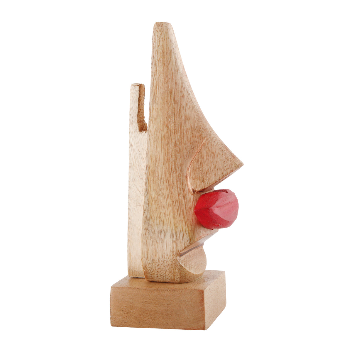 Handmade Wooden Nose Shaped Eyeglass Spectacle Holder Display Stand Home Decorative Red Lips