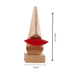 Handmade Wooden Nose Shaped Eyeglass Spectacle Holder Display Stand Home Decorative Red Lips