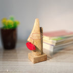 Handmade Wooden Nose Shaped Eyeglass Spectacle Holder Display Stand Home Decorative Red Lips