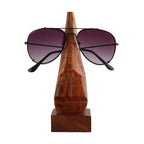 Handmade Wooden Nose Shaped Eyeglass Spectacle Holder Display Stand Home Decorative