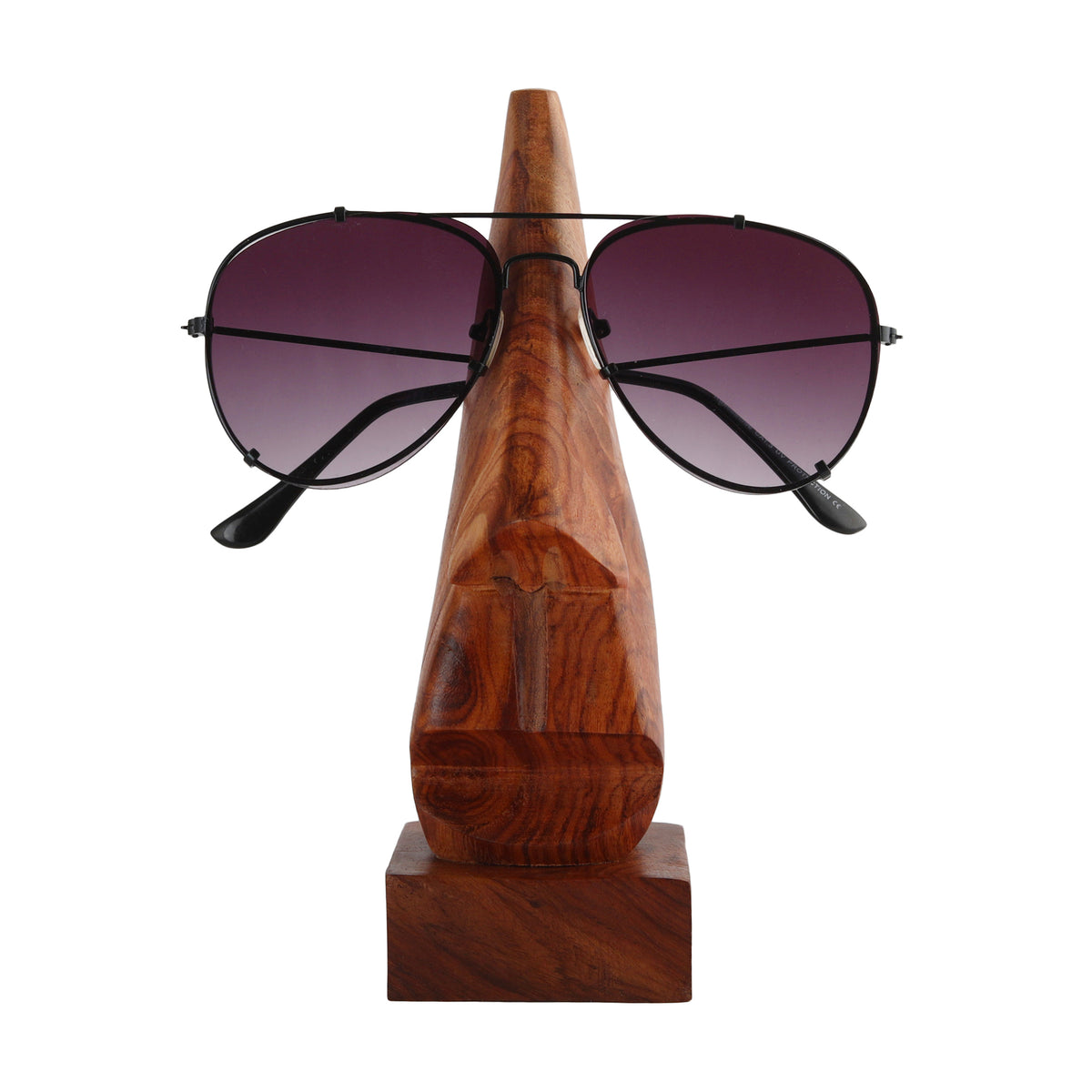 Handmade Wooden Nose Shaped Eyeglass Spectacle Holder Display Stand Home Decorative