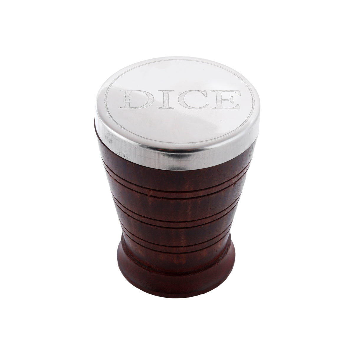 Handmade Wooden Dice Shaker Set with Five Wooden Dice