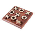 Wooden Tic Tac Toe Board Game Metal Naughts & Crosses