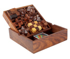 STEM Brain Teaser Puzzle Set, 9 Wooden Mechanical Puzzles