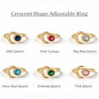 Crescent Shape Adjustable Ring
