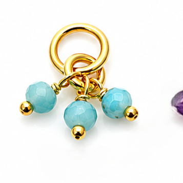 Gemstone Cluster Beads Charms