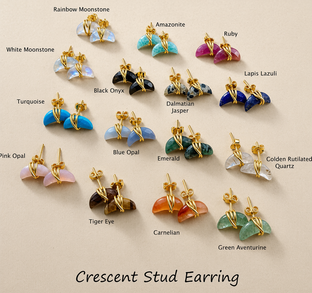 Crescent Stud Earring
