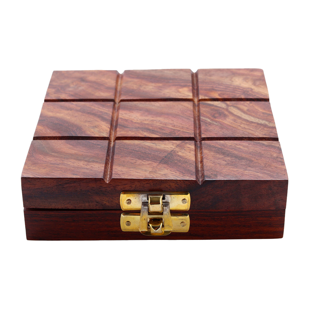 Wooden Tic Tac Toe and Solitaire Board Game Noughts and Crosses Tic Tac Toe Solitaire 2-in-1 Travel Board Game
