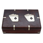 Playing Card Box with Two Set of Playing Cards | Combo Deal | Wooden Playing Card Box