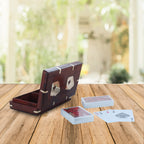 Playing Card Box with Two Set of Playing Cards | Combo Deal | Wooden Playing Card Box