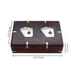 Playing Card Box with Two Set of Playing Cards | Combo Deal | Wooden Playing Card Box