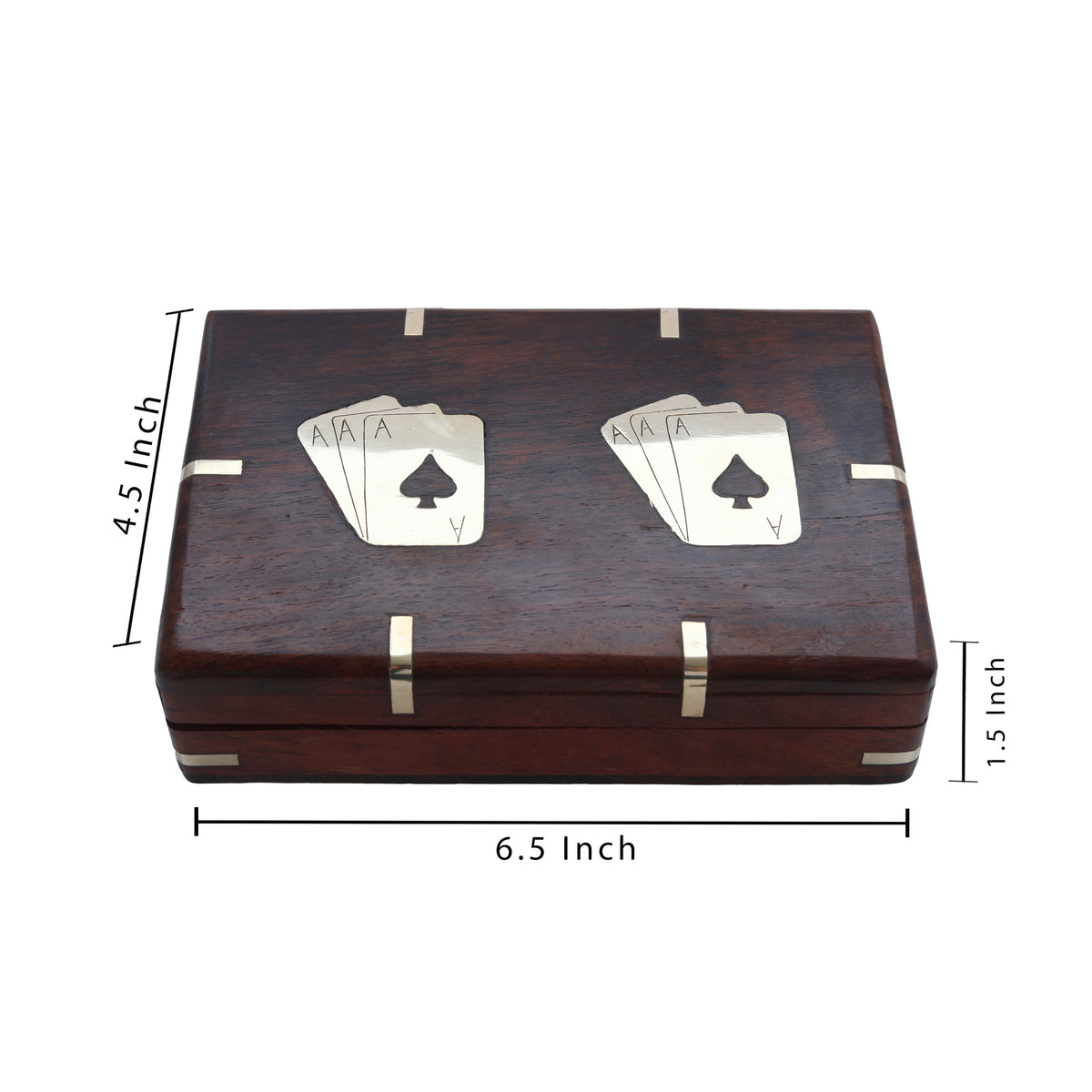 Playing Card Box with Two Set of Playing Cards | Combo Deal | Wooden Playing Card Box