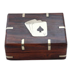 Wooden Playing Card Box with Free Playing Cards