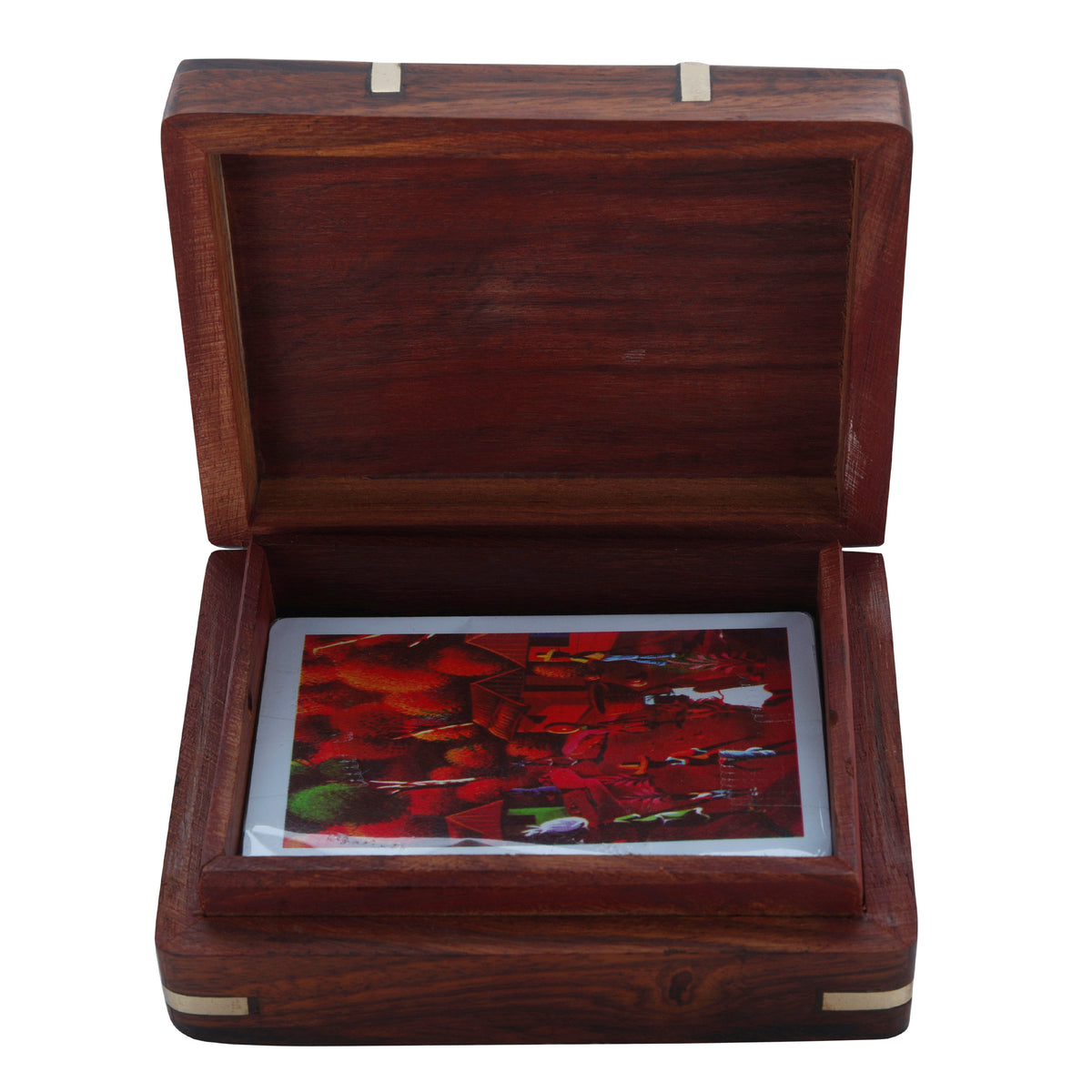 Wooden Playing Card Box with Free Playing Cards