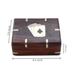 Wooden Playing Card Box with Free Playing Cards