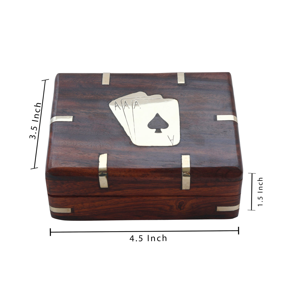 Wooden Playing Card Box with Free Playing Cards