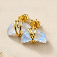 Crescent Stud Earring