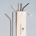 Steel Straws | Reusable Straws 2 Bent + 2 Straight + 1 Cleaner + 1 Pouch | Eco friendly Straws